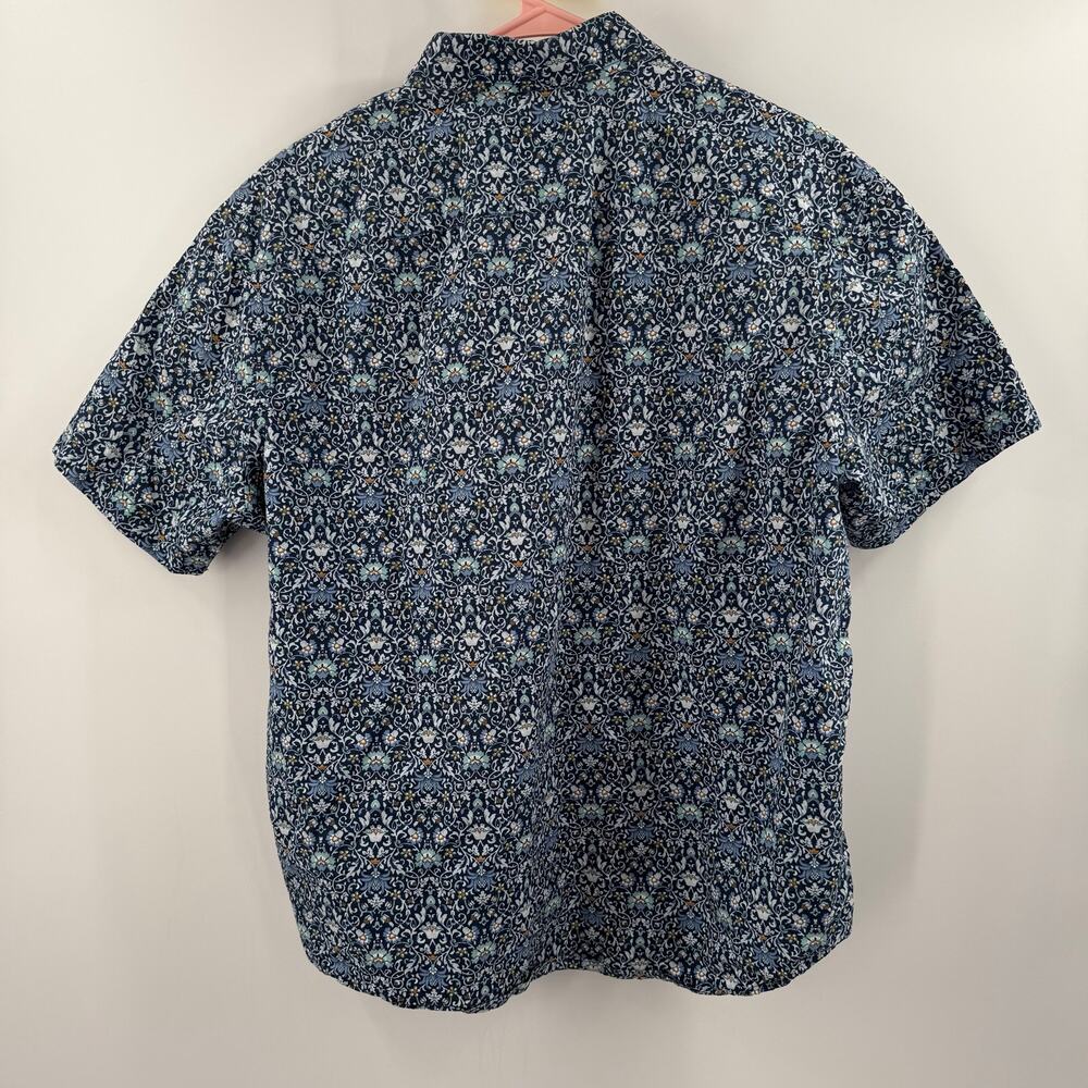 UNTUCKit Alverdi Shirt Men’s Large short sleeve blue floral button down 40643 - Picture 2 of 16
